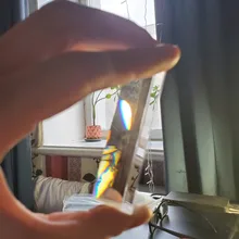 Prisma Triangular BK7 para enseñanza física, prismas de vidrio óptico de 25x25x80mm, luz refractada de espectro arcoíris para niños y estudiantes