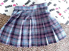 Minifaldas Harajuku de estilo coreano para mujer, faldas Kawaii a la moda, de cintura alta, falda escocesa plisada