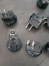 5 uds KCD1-105 pequeño barco de vuelta a interruptores basculantes Mini Negro Blanco Rojo 2 Pin-interruptor basculante