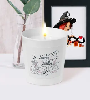 

Personalized White Glass Small Bowl Scented Candle (Model 8)