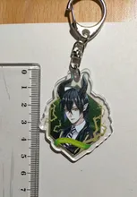 Llaveros de acrílico de doble cara, accesorios de Cosplay de Anime, el país de las Maravillas retorcido, joyería de corazones de rosa