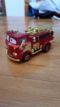 Disney Pixar-juguetes de Cars para niños, coche de rescate de fuego dorado, Rayo McQueen, Jackson Storm, de aleación de Metal fundido a presión, regalo de cumpleaños