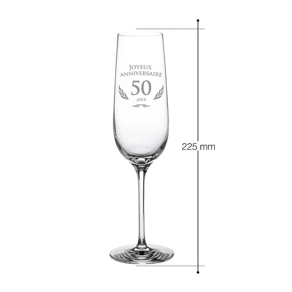 1 Pcs Personalized 50 Years Anniversary Champagne Flutes Wedding Wine Glasses For Couples Cups For Party Decor Champagne Glasses Other Glass Aliexpress