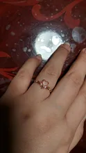 Anillo de flor de cristal exquisito, joyería de moda con carácter, anillo de apertura hembra versátil de amor dulce