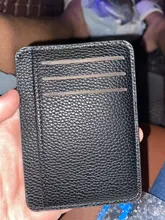 Rfid Cartera de hombre clásica Mini tarjetas de cuero de PU funda, soporte mujeres Banco tarjeta de identificación de crédito fundas de pasaporte Bolso pequeño bolso
