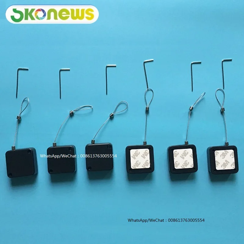 skonews_retail_store_retractable_security_cable_recoiler_tether_anti_theft_pull_box_with_loop_ending