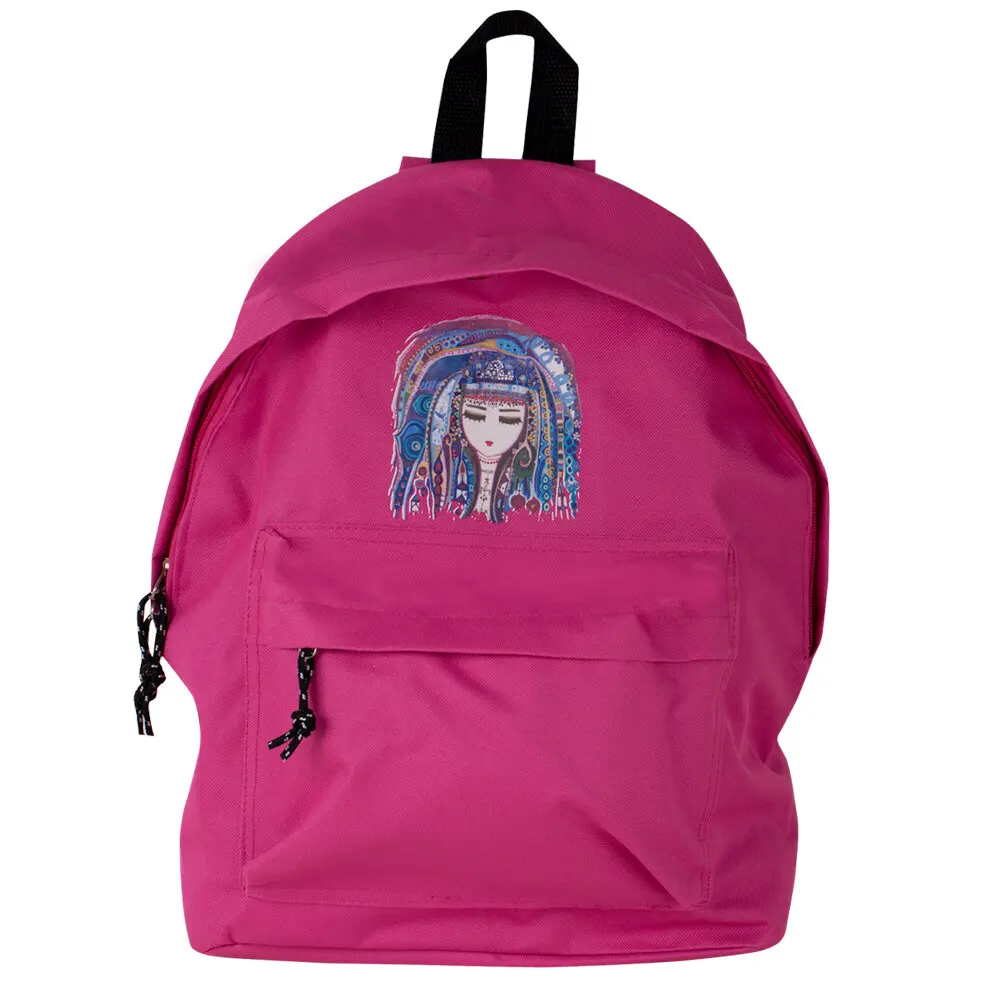 

Biggdesign Blue Water backpack, waterproof fabric, school bag/Light Sports bag with adjustable strap, zippered front pocket,