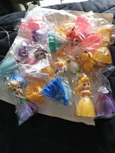 24 unids/set 5-8cm de princesa de Disney juguetes Snow White Sofía Belle Cenicienta Alice Anna dormir belleza vestido cambiante regalo