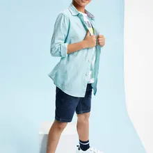 Официальная Модная рубашка с длинными рукавами для мальчиков, DeFacto повседневные однотонные топы для мальчиков, Детские рубашки высокого качества, осенняя новинка, K2769A619SP