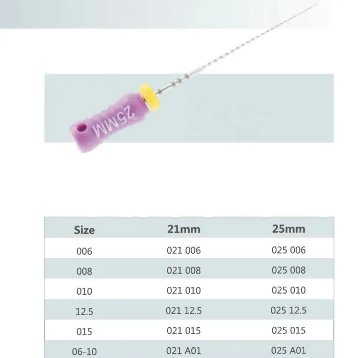 6pcs/Pack Dental Endodontic Root Canal Files C+ Files 25mm 6# 8# 10# Hand Use Stainless Steel With ISO CE Certificate Dentistry