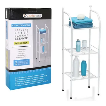 

Bathroom Shelves Confortime 3 Shelves Metal White (34 X 28 x 100 cm)