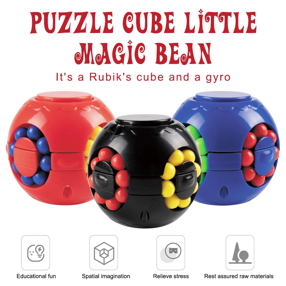 Stress Relief Toys for Kids//Adult Stress Rotating Magic Bean Fingertip Toy Fingertip Gyroscope Toys Anxiety Relief