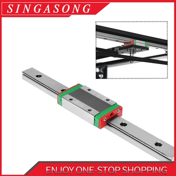 

15mm Linear Guide MGN15 L= 100 200 300 350 400 450 500 550 600 mm linear rail way + MGN15C or MGN15H linear carriage