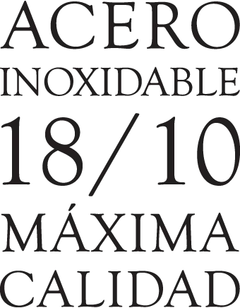 logo Acero inox 18-10 max calidad