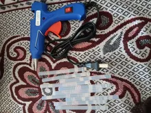 Pistola de pegamento de fusión en caliente de 20W con barras de pegamento, Mini pistolas industriales, herramienta de temperatura térmica eléctrica con palos de 7*100MM
