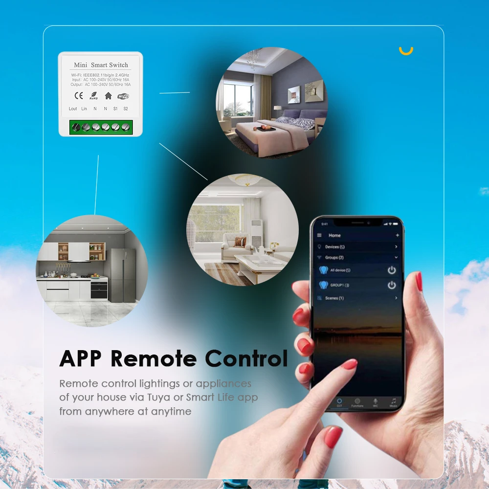 16A Zigbee 3.0 DIY Mini Switch For Tuya Smart Life Wireless Control Relay Work With Alexa Google Home Alice smart switch,smart switch module
