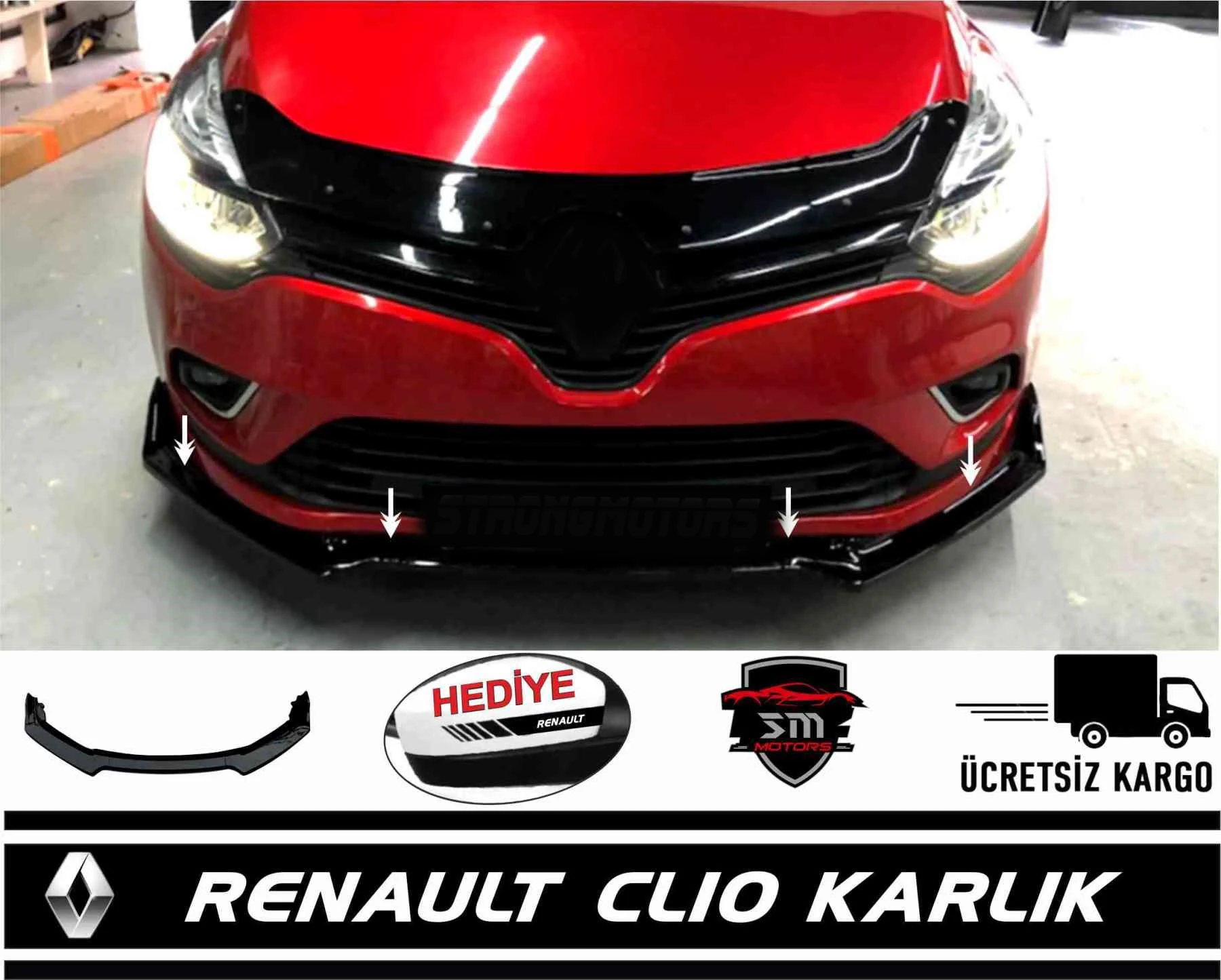 Clio 4 accesorios para Renault Clio4 2012, 2013, 2014, 2016, 2017, 2018 parachoques delantero insertar Negro piano 3 uds envío gratis| | -