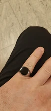 Square Ring Male Jewelry Black Stone Silver-Color Vintage Titanium Jiayiqi Wedding-Party-Gift