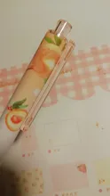Kawaii stationery collection-Conjunto de papelería con peach para verano, pequeño bolígrafo con hebilla magnética, cinta con calendario de Cuenta regresiva
