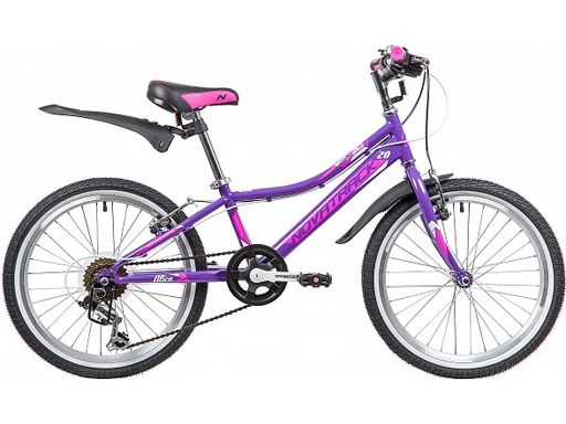 Велосипед NOVATRACK 20&quot ALICE фиолетовый стальная рама 6 скор. Shimano TY21/Mi 20SH6V.ALICE.VL21 |