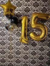 Globos de aluminio con degradado de 40 pulgadas, decoración de fiesta de cumpleaños, boda, color rosa, rojo, dorado, plateado, Número grande, 0, 1, 2, 3, 4, 5, 6, 7, 8, 9, 18 años
