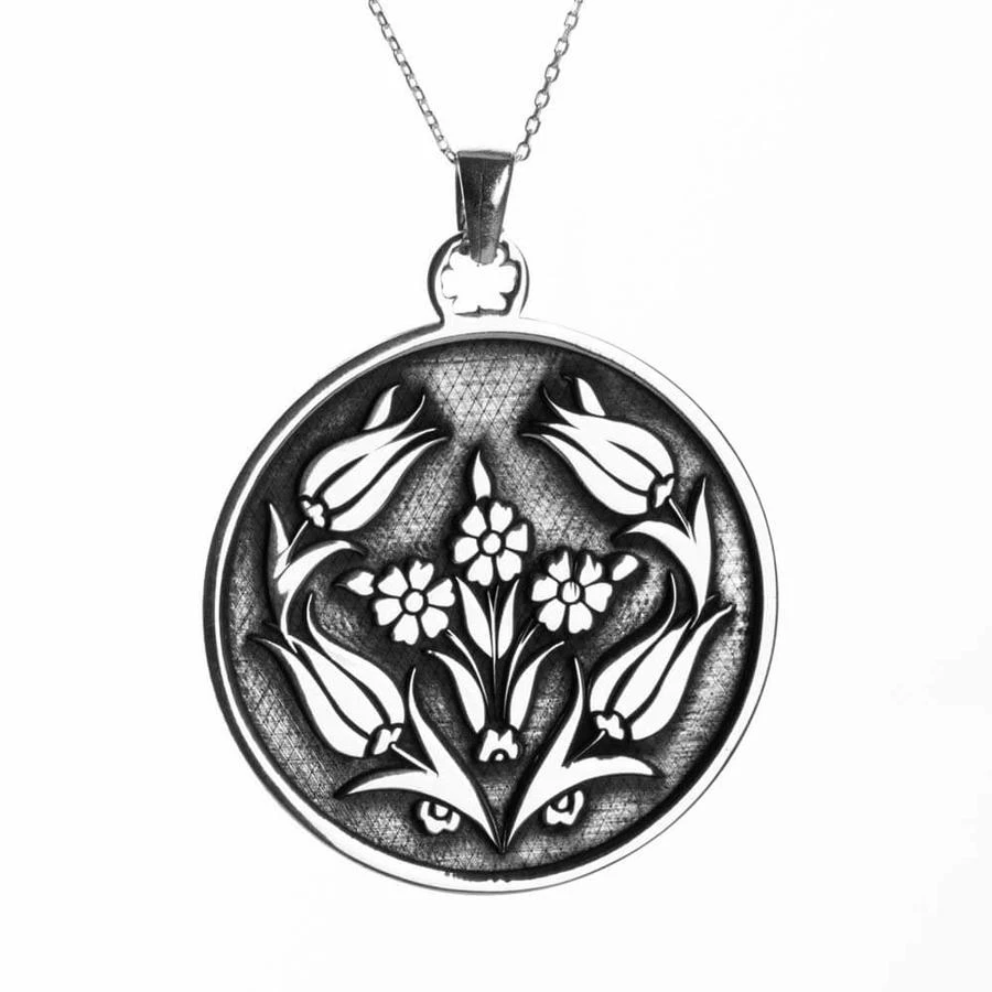 Collar de plata de 925 con diseño de tulipán mujer, accesorio otomano de flores, regalo de de recuerdo, calidad clásica de lujo moderno|Collares| - AliExpress