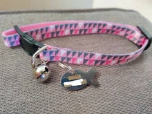 Cat-Collar Necklace Breakaway Cats Safety Quick-Release Personalized Bell Nameplate Engraved