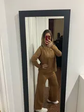 Womens Outfits Tracksuit-Set Pants Two-Piece-Set Knitted Yedinas Korean Winter Casual