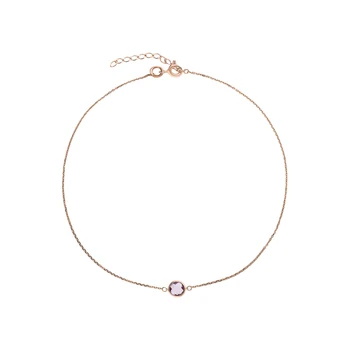 

Gold bracelet on foot with amethyst sunlight sample 585