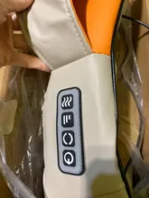 Masajeador eléctrico Shiatsu con forma de U para espalda, cuello, hombros, cuerpo, infrarrojos, calentador, 4D, para coche/casa