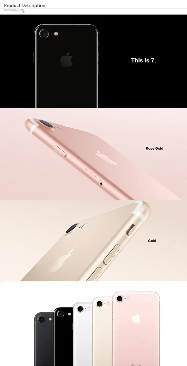 Smartphone Apple iPhone 7 32/128/256GB works fingerprint (Touch ID) restored in factory, Sim of any operators