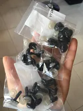 Ojos de Nariz de seguridad para muñeca, 10 unidades/bolsa, ovalados, elipse, oblonas, oso, peluches, Animal a presión con arandelas de enchufe