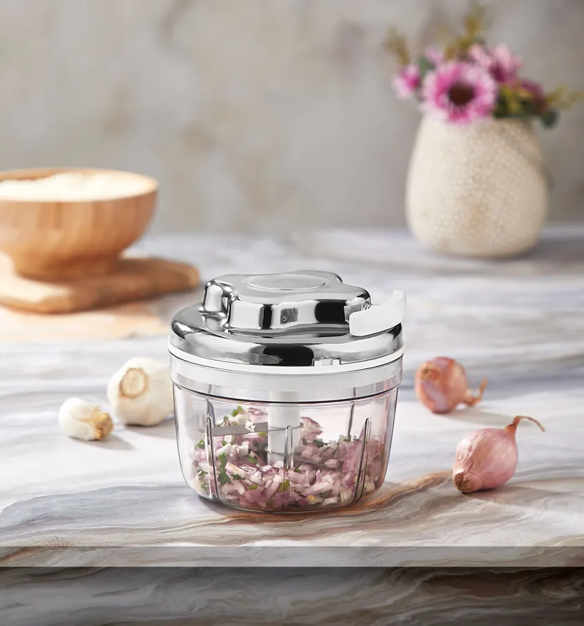 Practical Hand Rondo Manual Food Shredder Food Processor 3 Blades 450cc Fruit Vegetable Cutter Onion Garlic Shredder Decorative