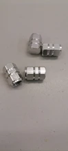 4 Uds./1 Juego para vástago de válvula de neumático de coche perno de tapas de válvula a prueba de robo de aluminio, tapones de válvula de vástago de neumático de coche