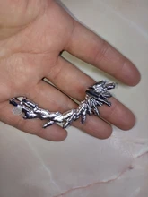 2021 nueva moda elegante Vintage Punk gótico para la oreja, de estrás de cristal brazalete de Clip de perno pendientes 1E321