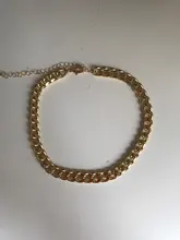 IngeSight.Z-gargantilla gruesa cubana de Color dorado para mujer, Collar Punk, Miami, minimalista, joyería