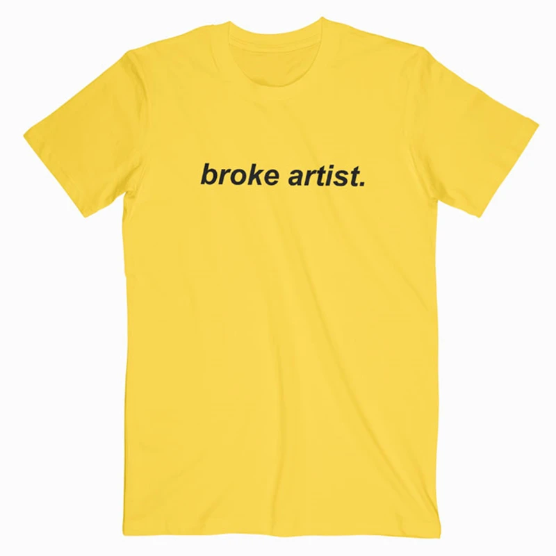 Broke-Artist-T-Shirt-yellow-gold
