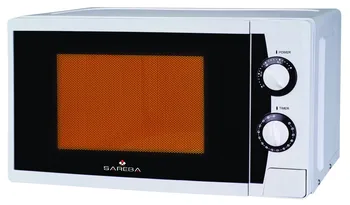

Microwave without grill SAREBA MISRB2001B, capacity 20 litres, 700W power, white color, 25 '5 cm rotary plate, apertur