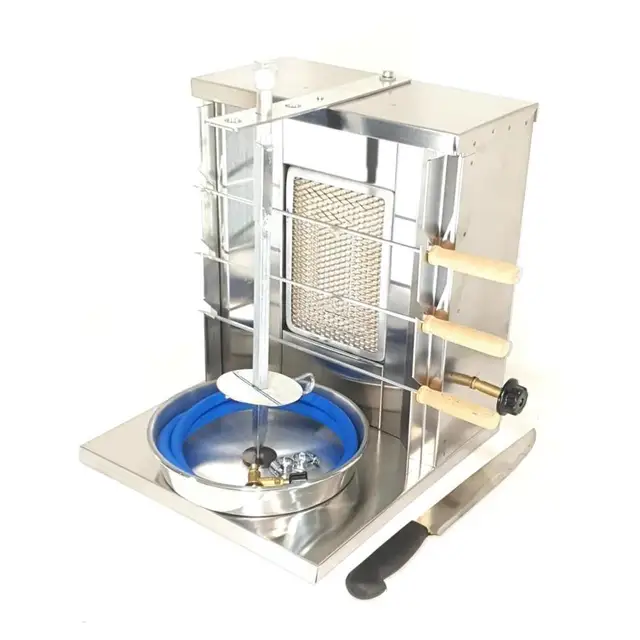 Teljes Készlet Propángáz 1 Égő Mini Shawarma Giroszkópos Al Lelkész Trompo Török ​​Doner Kebab Bbq Grill Gép Függőleges Brojler - Image 2
