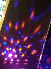 Bola de discoteca giratoria para fiesta, luz de fiesta giratoria activada por sonido, iluminación RGB 3LED de 3W para Navidad, boda, eventos, ángulo de haz, color negro con funda transparente