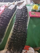 ALI ANNABELLE-Mechones de cabello 100% humano postizo Remy, pelo rizado brasileño color natural, paquetes de 1, 3 o 4 piezas