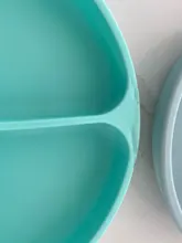 Platos de silicona con ventosa para Bebé y Niño, vajilla de placa frontal con sonrisa para bebé, juego de vajilla para bebé