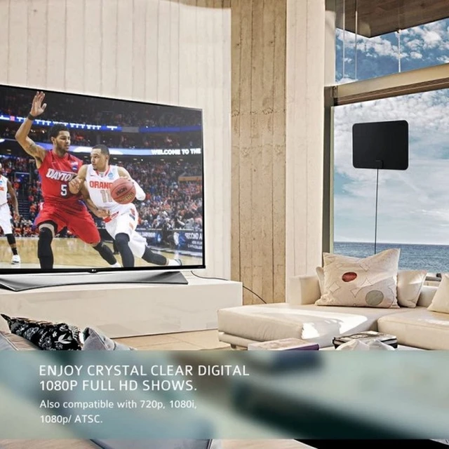 DIGITAL AMPLIFICADA HDTV 1080P 4K HD ANTENA DE TV INTERIOR PARA DTT  DVB-T/DVB-T2
