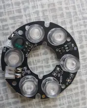 Yumiki-Conjunto de luces LED infrarrojas para cámaras CCTV, conjunto de 6 uds. De placas LED IR, Visión Nocturna (45mm de diámetro), color blanco