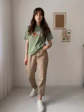 Female Tops Tees Printed t-Shirt Soft Women Harajuku Gothic Korean Casual Summer Hirsionsan