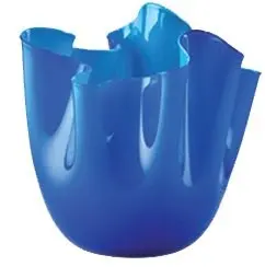 

Venini vase handkerchief medium 24 two-color sapphire horizon (int)