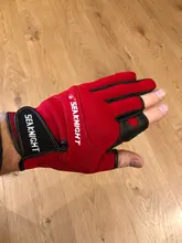 SeaKnight-guantes de pesca deportivos SK03, 1 par/lote, 3 guantes de cuero transpirable de medio dedo, equipo de pesca de neopreno y PU