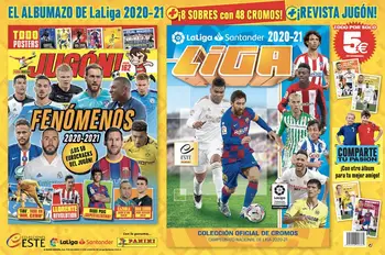 

LIGA SANTANDER 2020-21 ( Albumazo with 8 envelopes + Jjugon + box with 50 envelopes.)