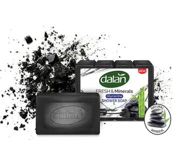 

Plunging fresh and minerals glycerin shower soap purifying bamboo charcoal and natural minerals 4X150 GR = 600 GR