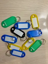 LLavero de identificación personalizado de plástico, etiquetas para equipaje, 10 Uds.